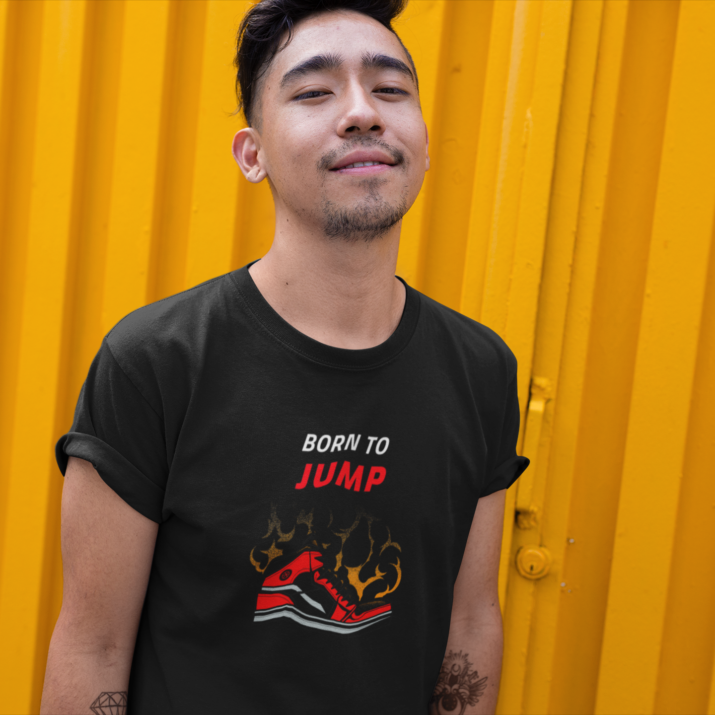 Born To Jump Black T shirt