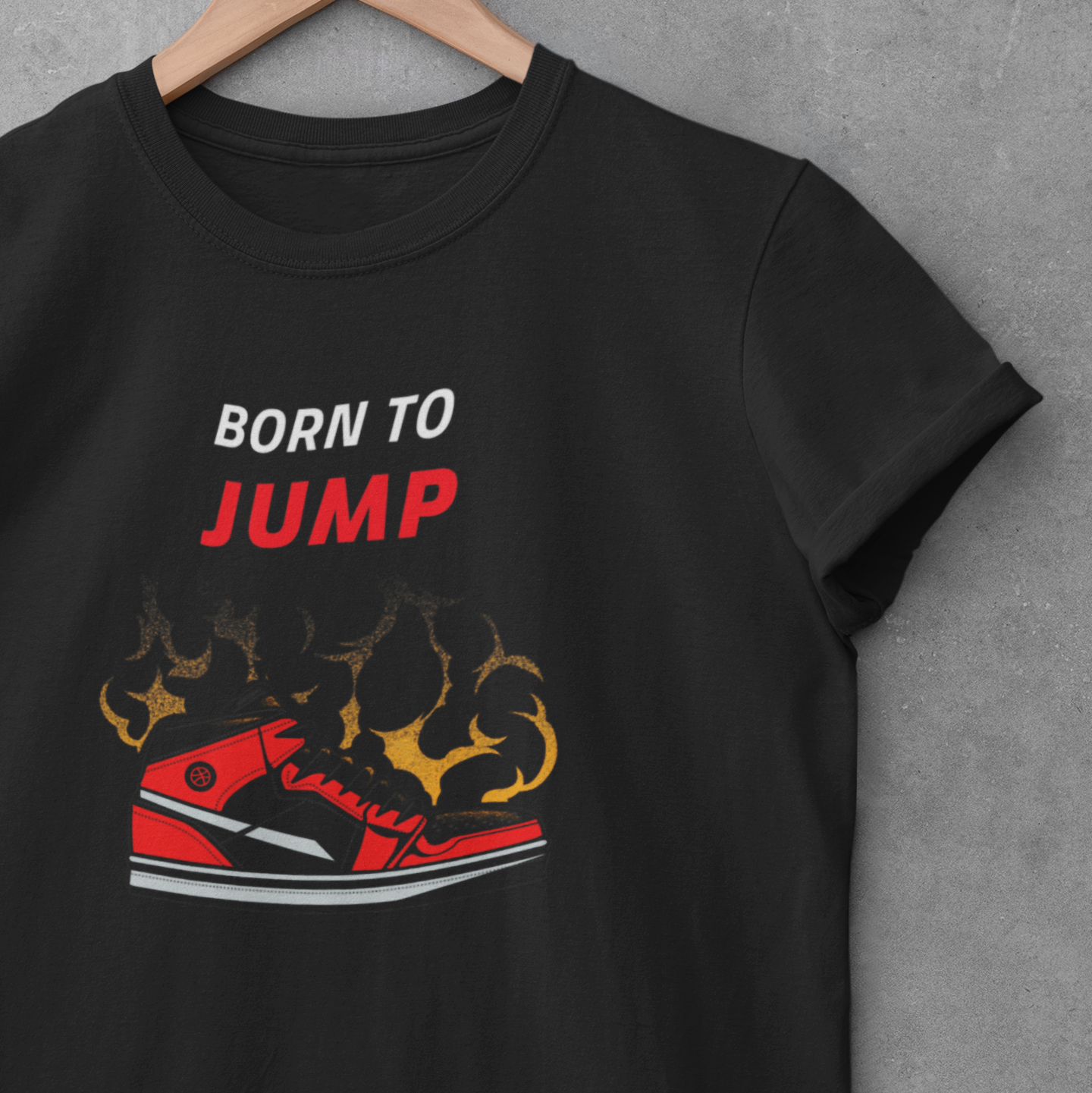 Born To Jump Black T shirt